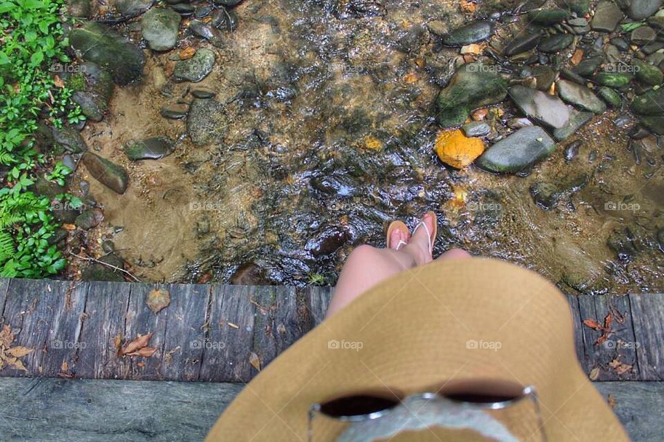 Feet in a brook