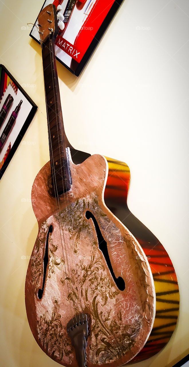 Guitar on the wall