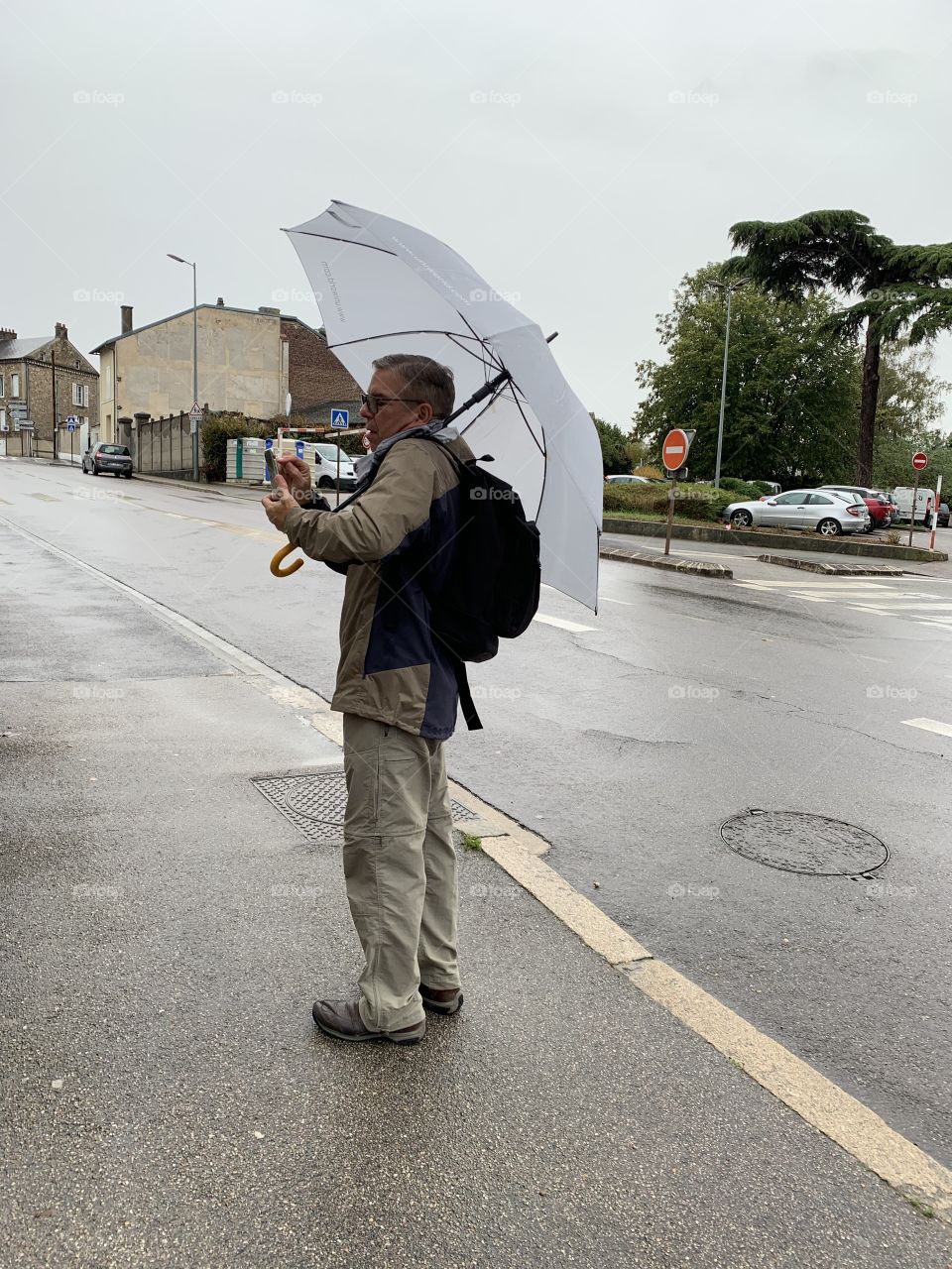 Sightseeing on a rainy day in Europe