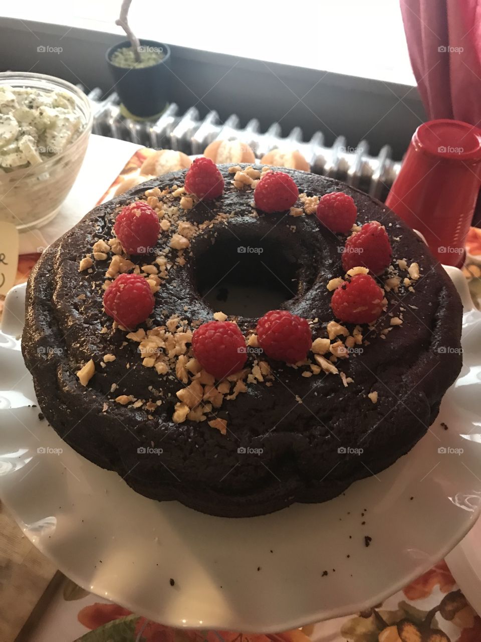 Chocolate cake raspberry celebration 
