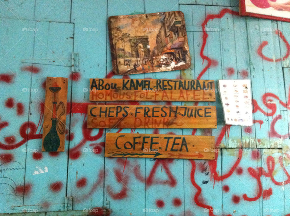 graffiti coffee juice sign by barkai