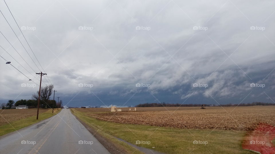 storm moving in along County Road