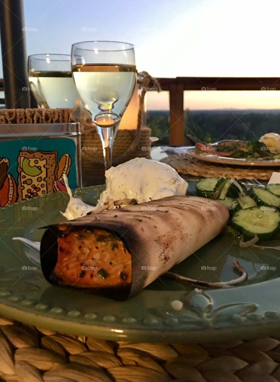 Cedar wrapped salmon 