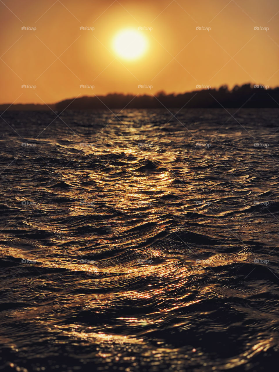 Dusk on the river Ob