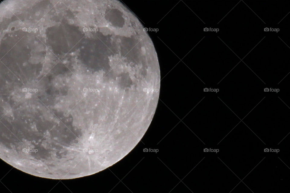 Full moon with all its craters. Bright and beautiful.