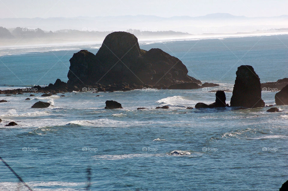 ocean water rocks waves by mmcook