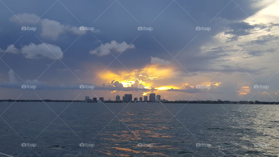 Sunset over Downtown Miami