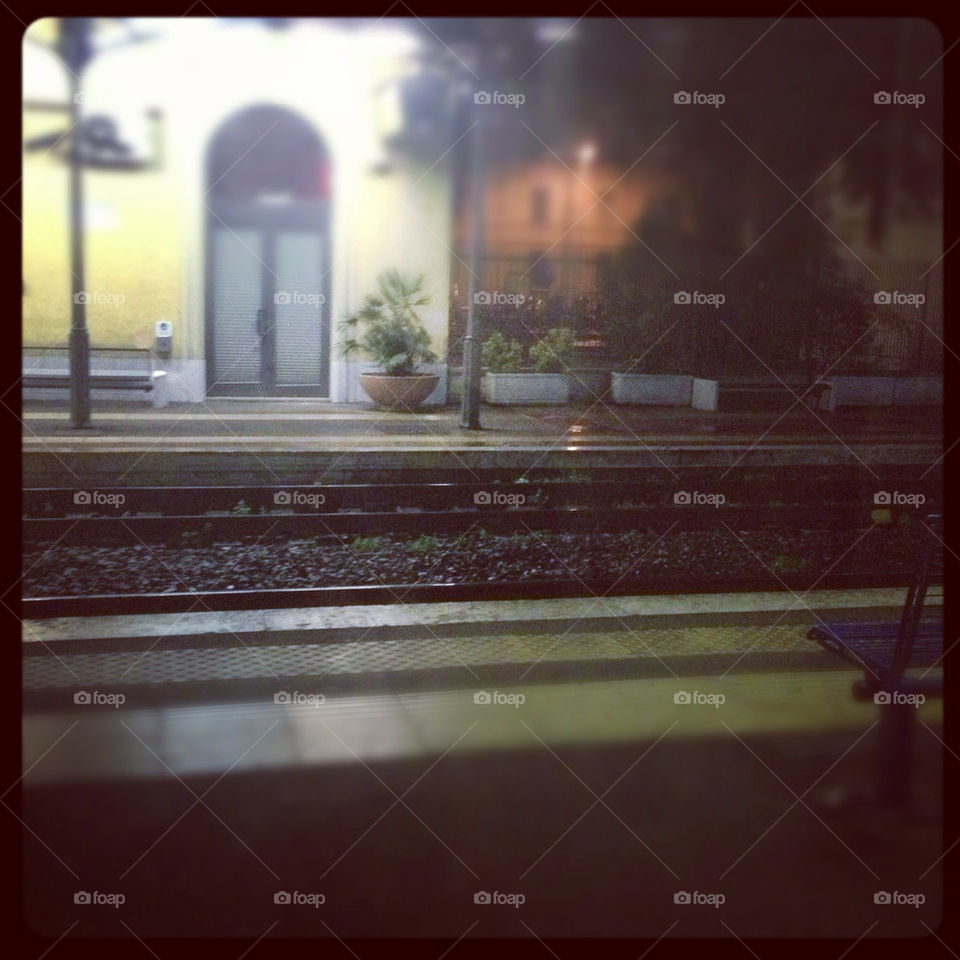 italy train autumn rain by lablazette