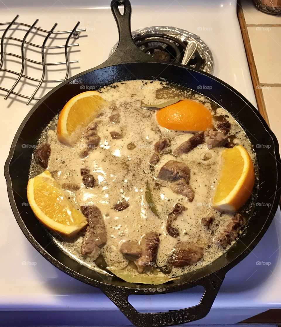 Carnitas in the cast iron