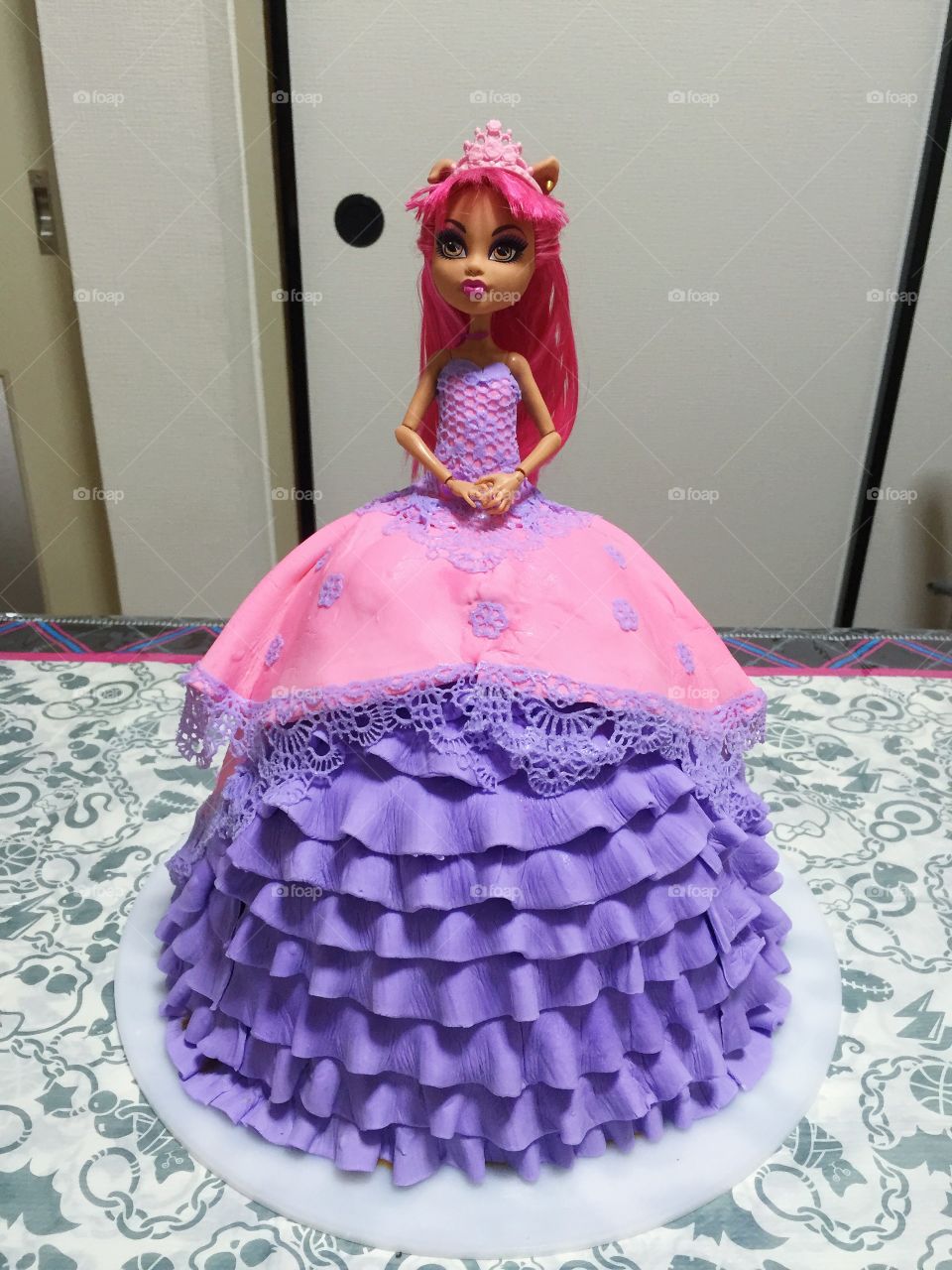 Birthday doll cake