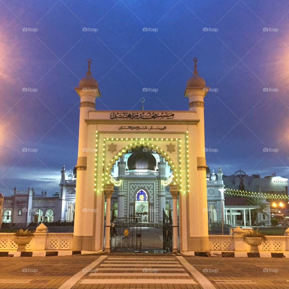 The beautiful mosque in Malaysia