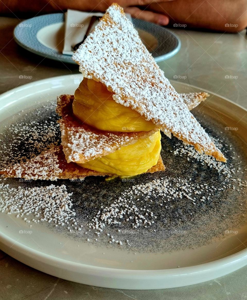 A mango millefeuille