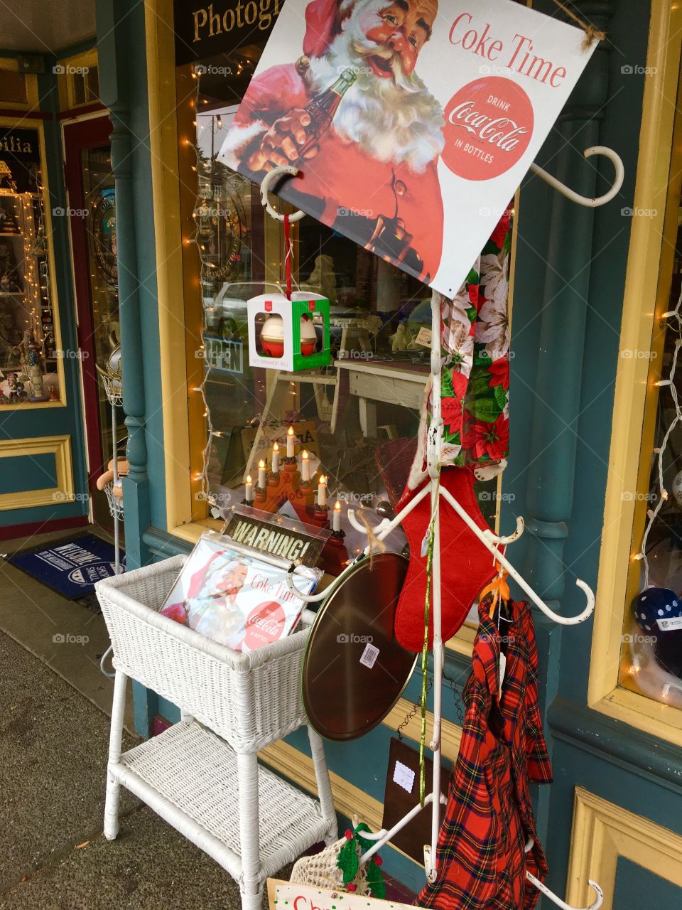 It must be Christmas - Store display on street, Poulsbo, WA