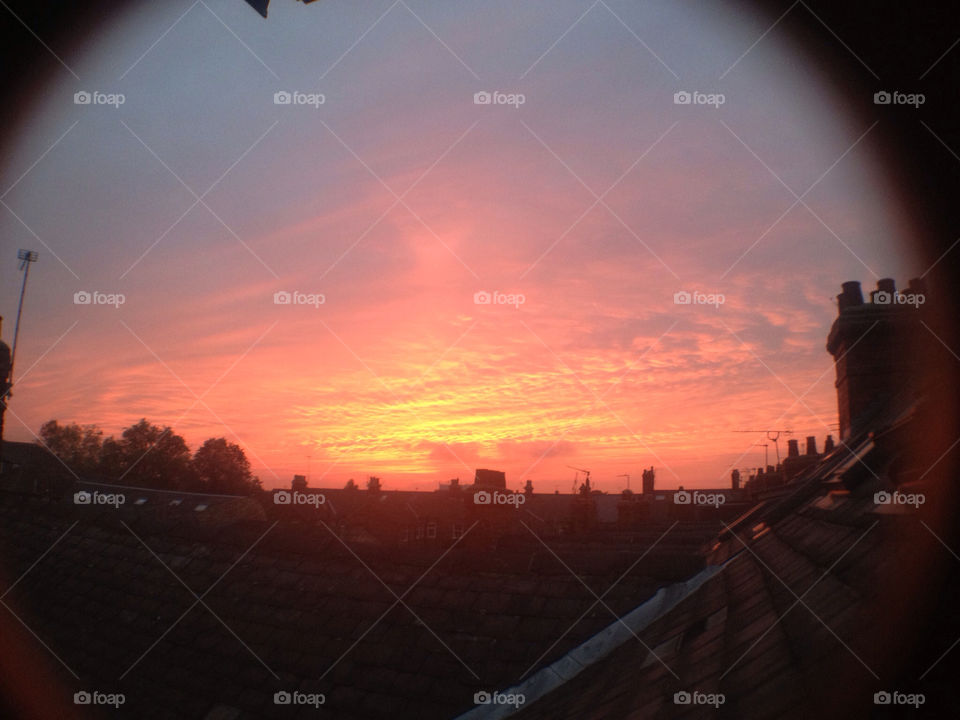 sky sunset england rooftops by samalderton