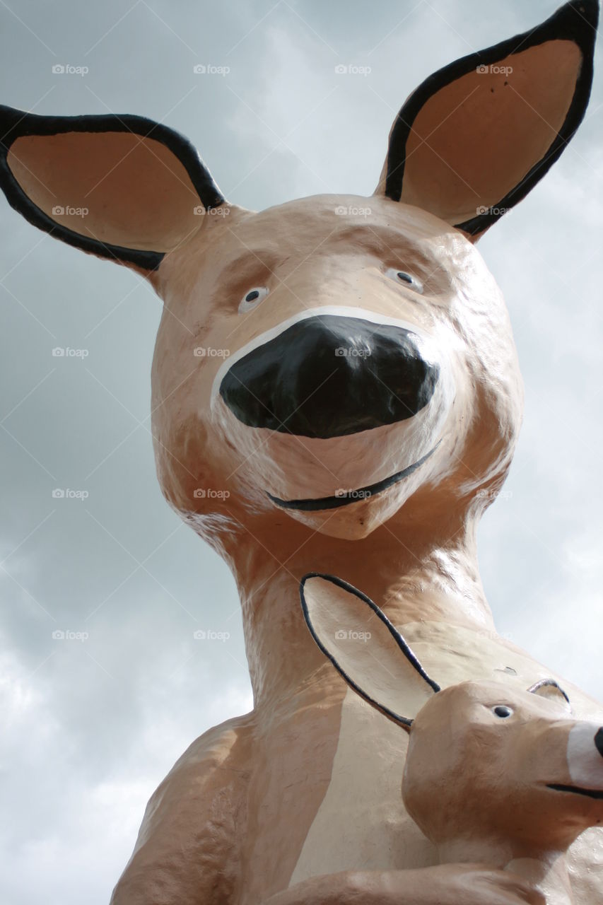 Large kangaroo as part of a children's park