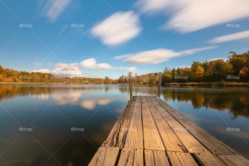 Cloudy day over a lake