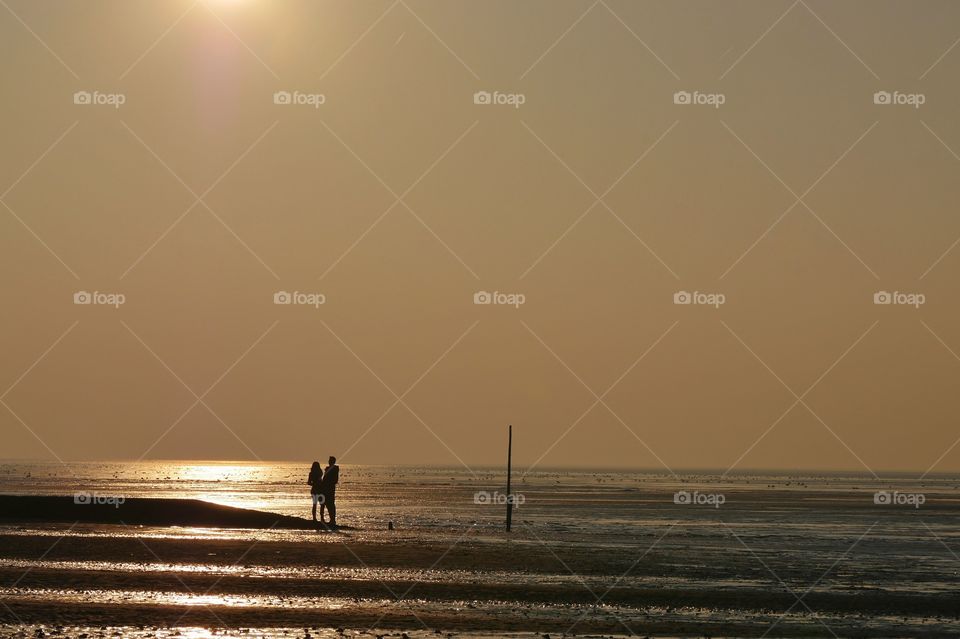 Sunset at north sea