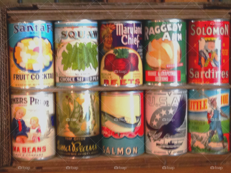 antique cans tins americana by threeboydad