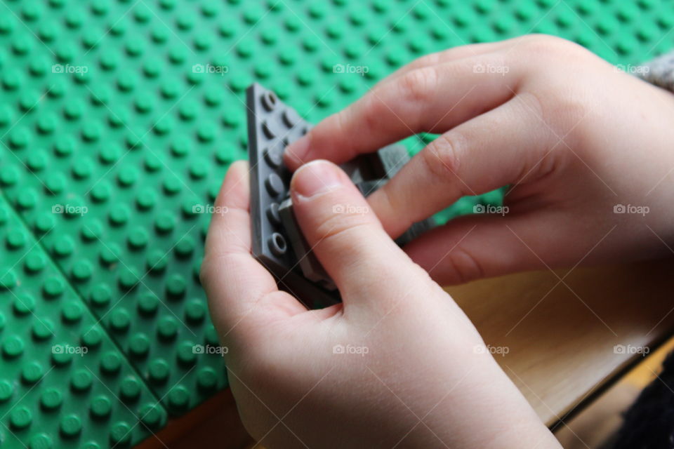 Child playing with toy