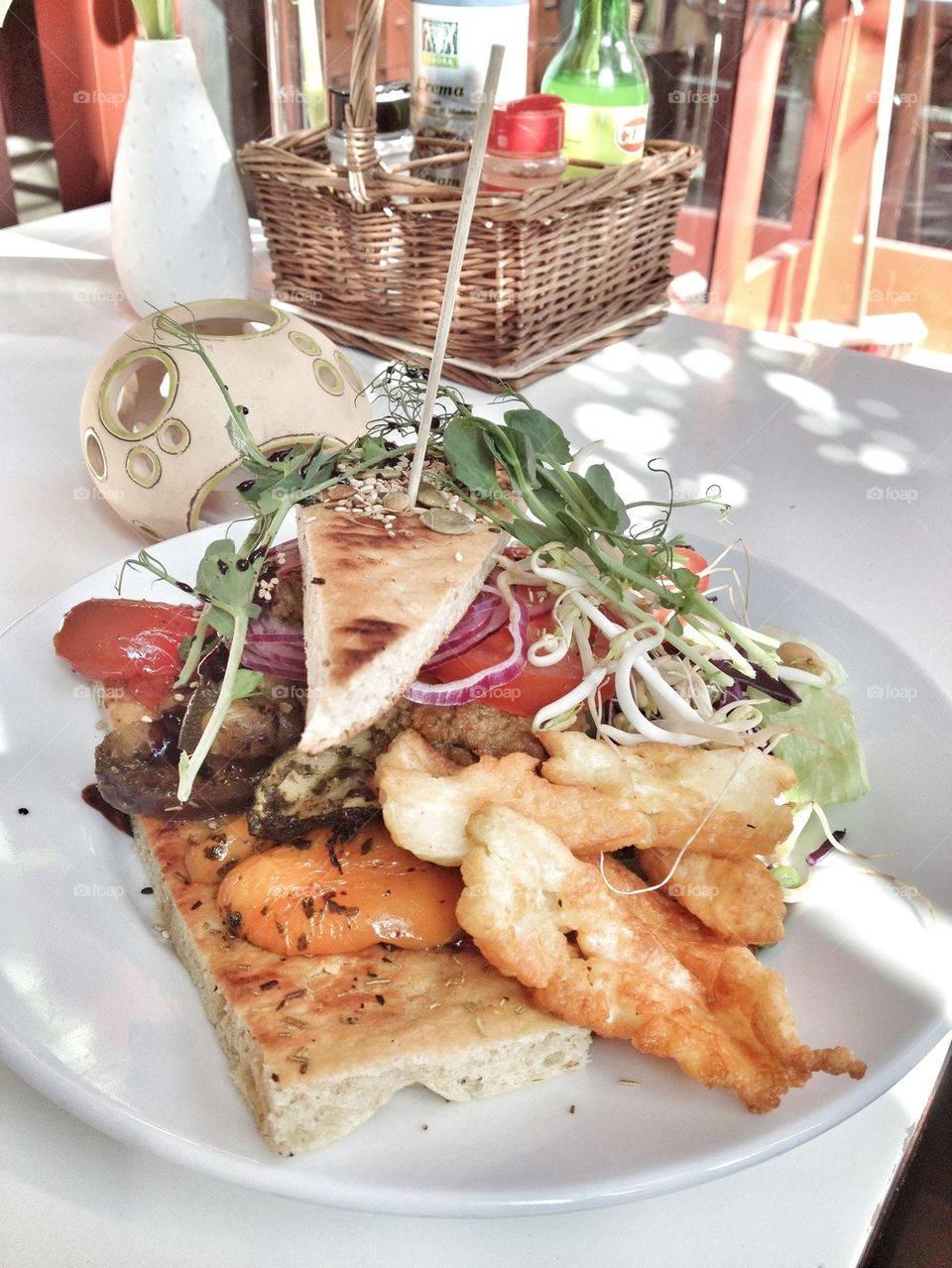 vegetarian BLT sandwich