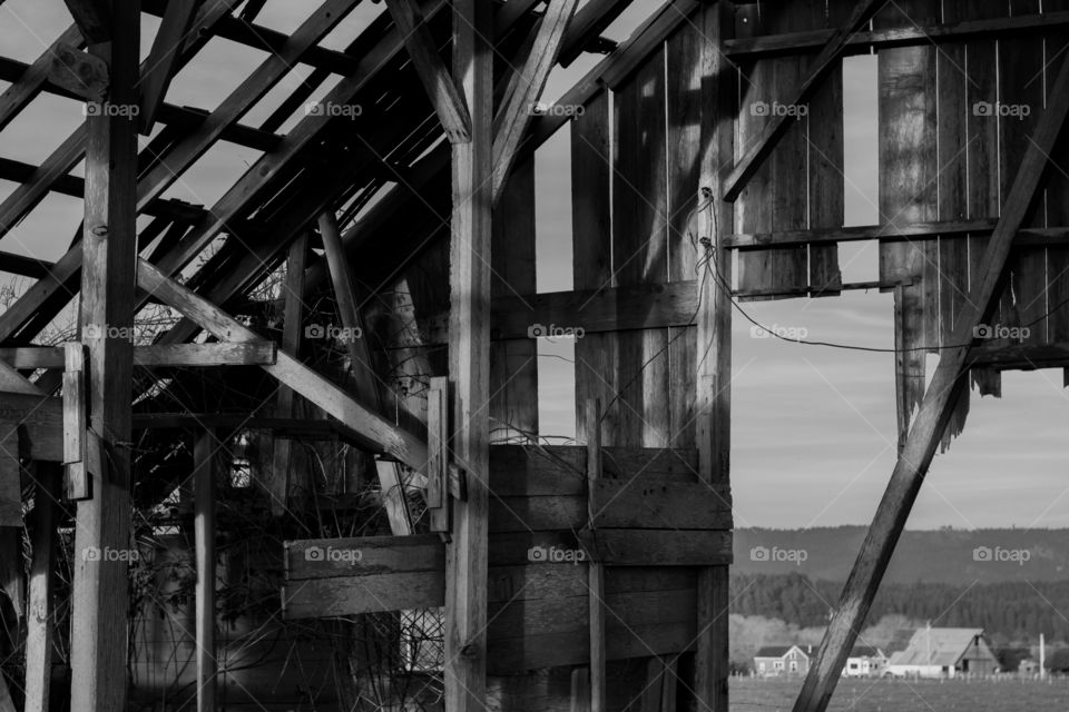 Barn. Inside of an old barn.