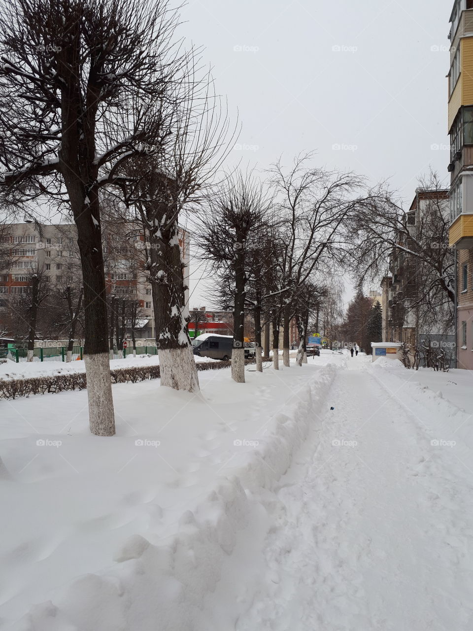 Winter landscape in Cheboksary