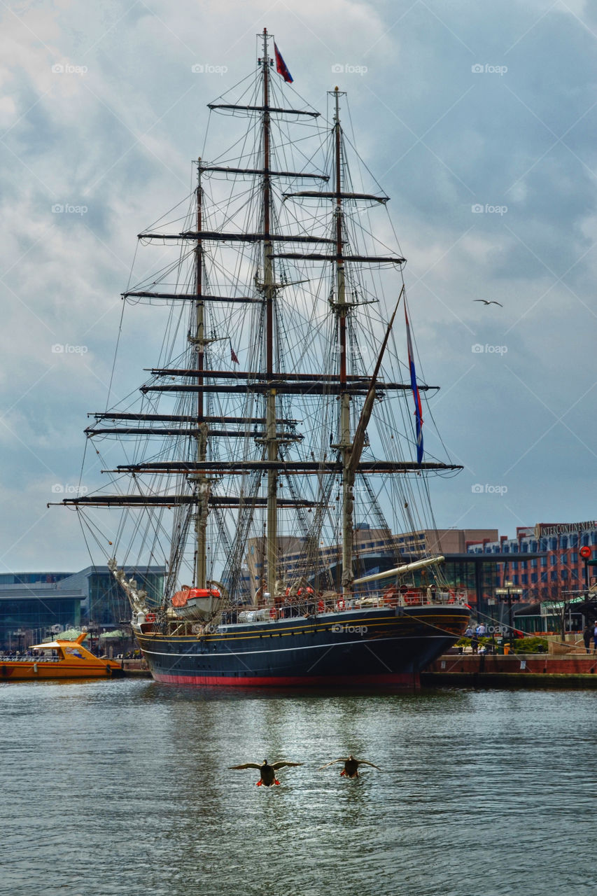 water sea ship harbor by vfritts