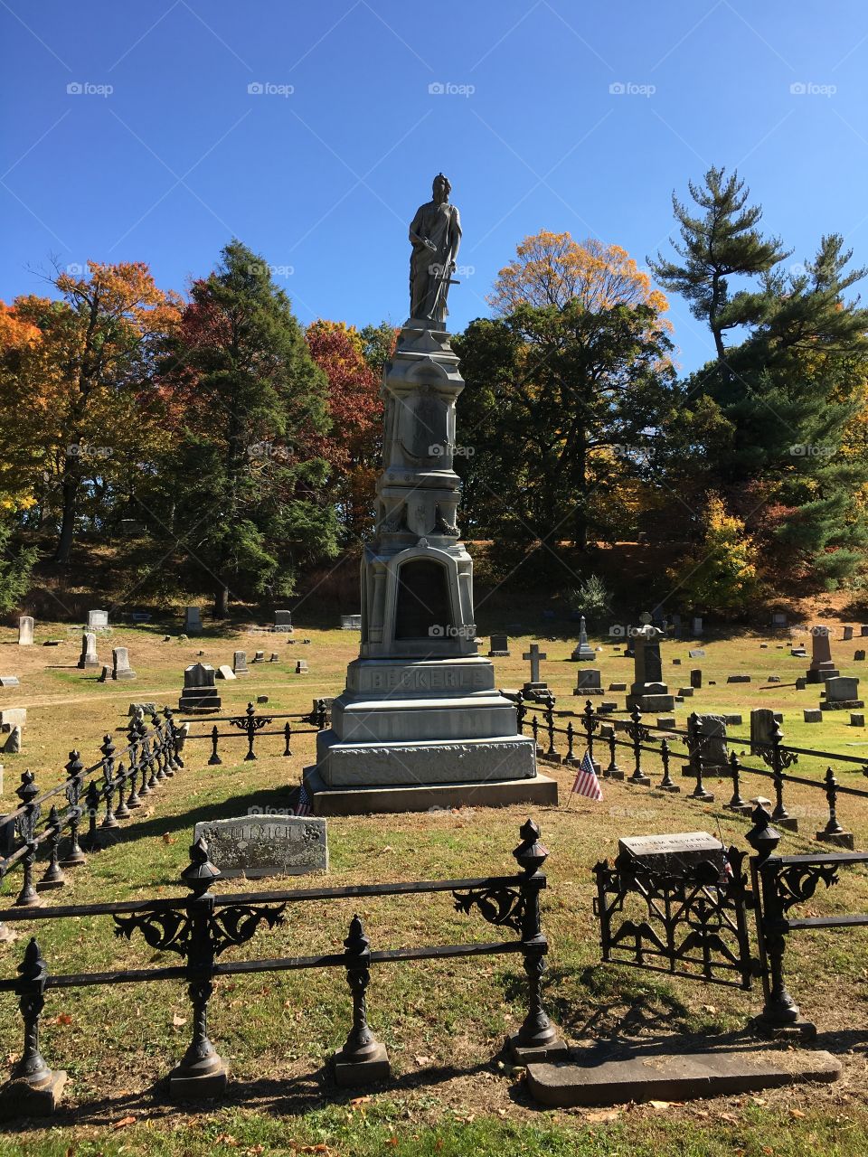 Cemetery in the fall