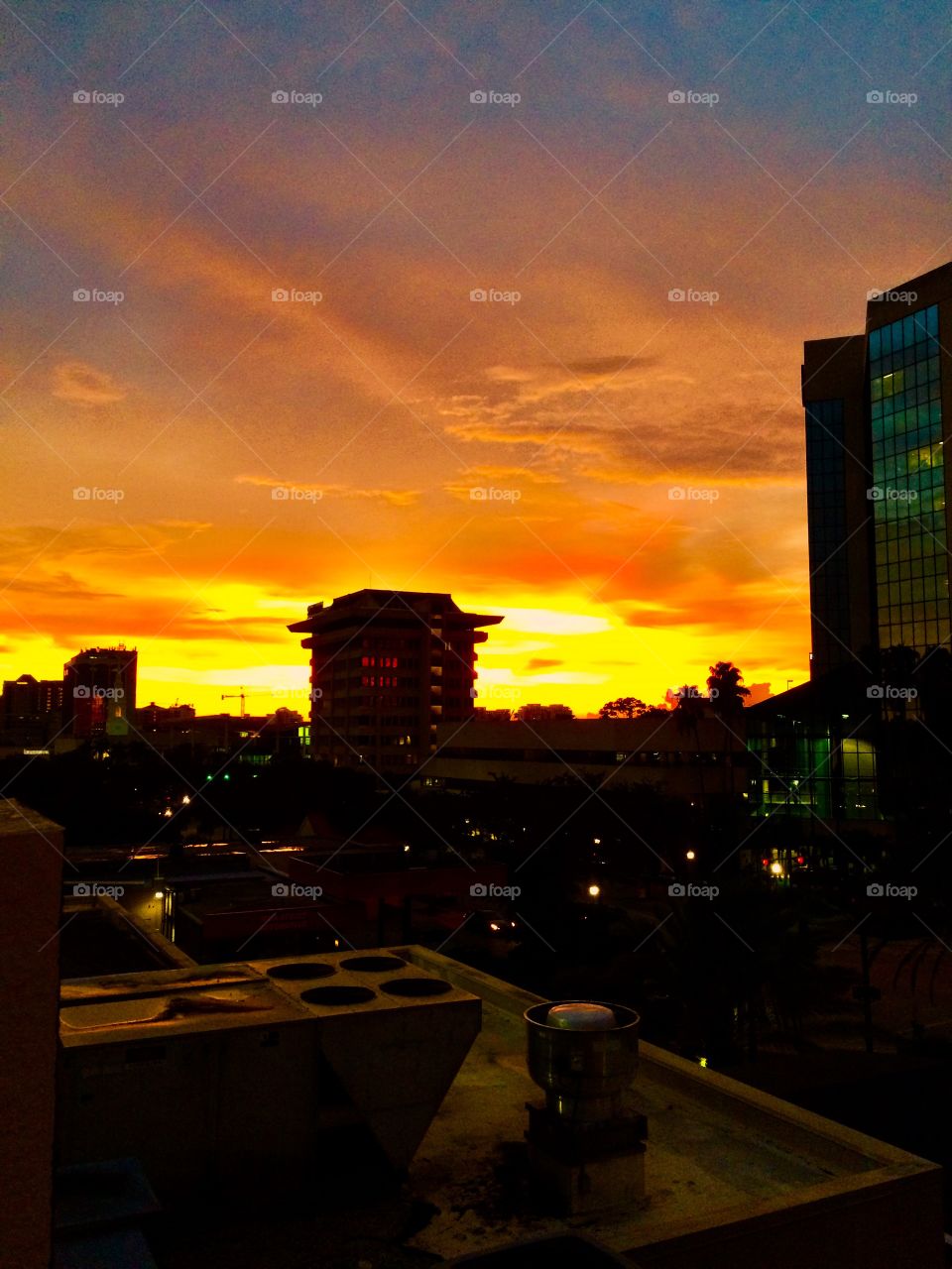 Architecture at sunset