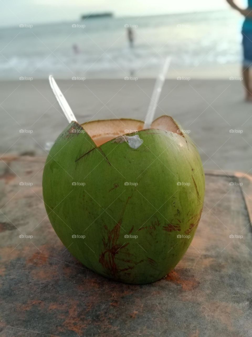 Young coconut is fresh drinking