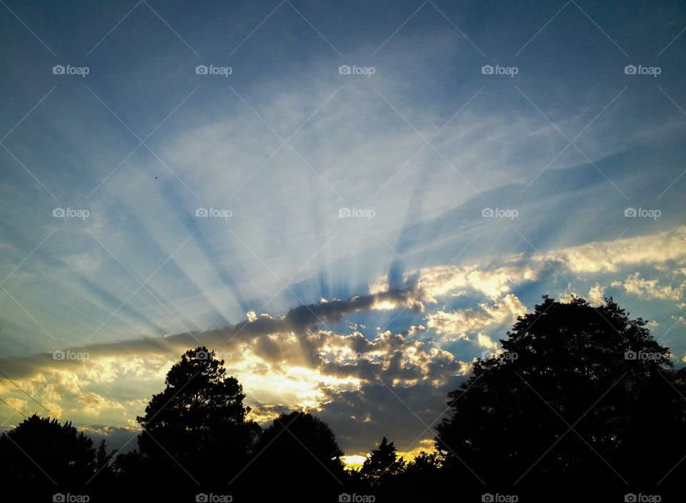 Rays of sunset