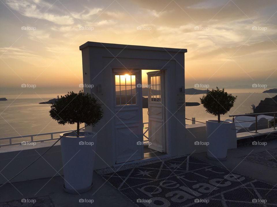 #santorini#sunset#caldera