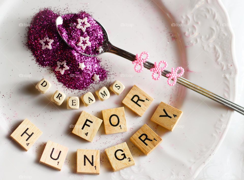 glitter food princess spoon alphabet