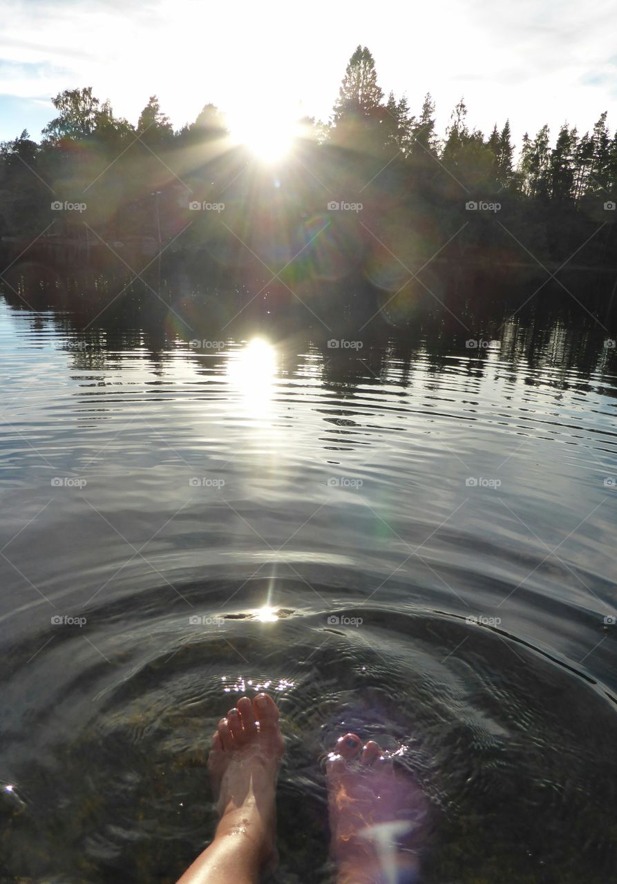 sunrays in the water