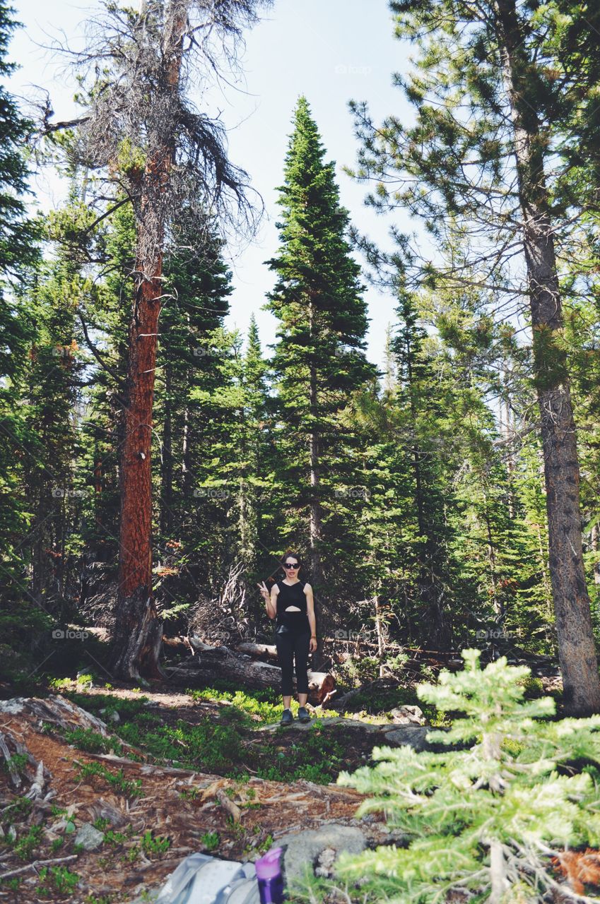 Women in forest at Colorado