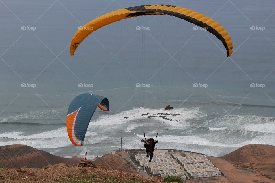 paragliding over Legzira