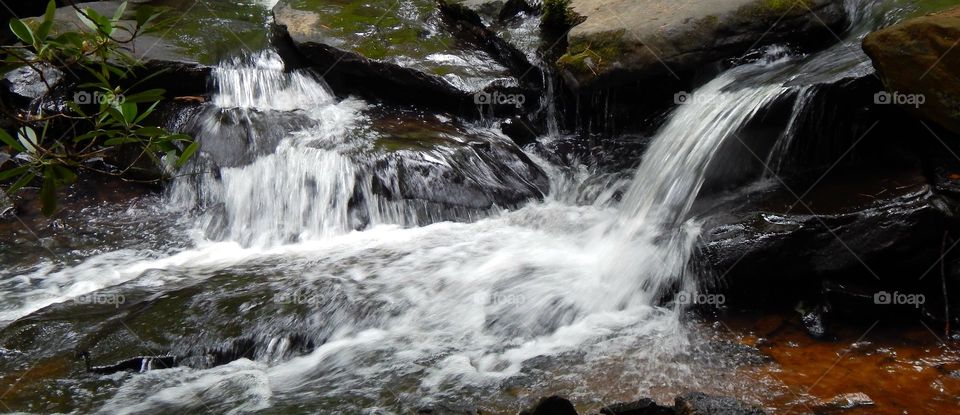 small cascade on a Georgia mountain stream