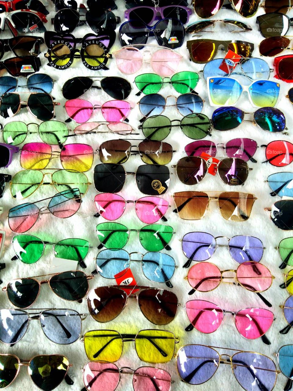 Colorful Glasses shop in JJ market.