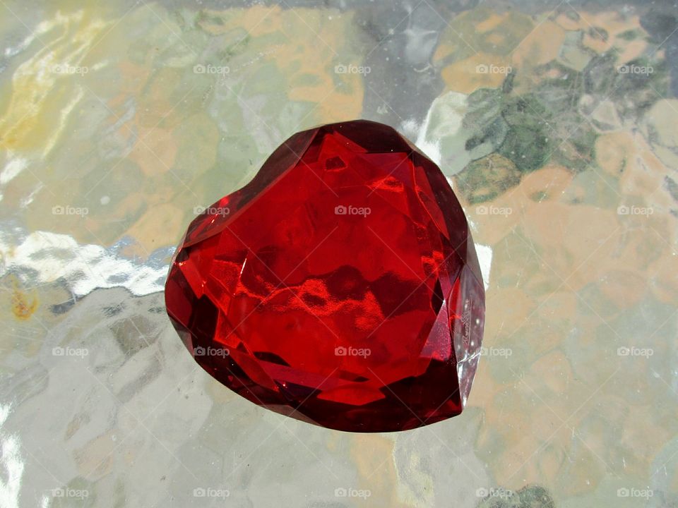 Red crystal heart