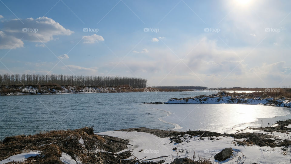 a river in winter