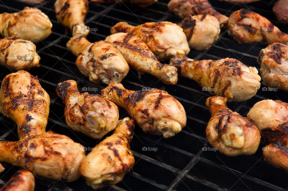 Chicken on a grill