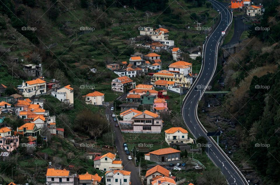 Mountain villages from above 