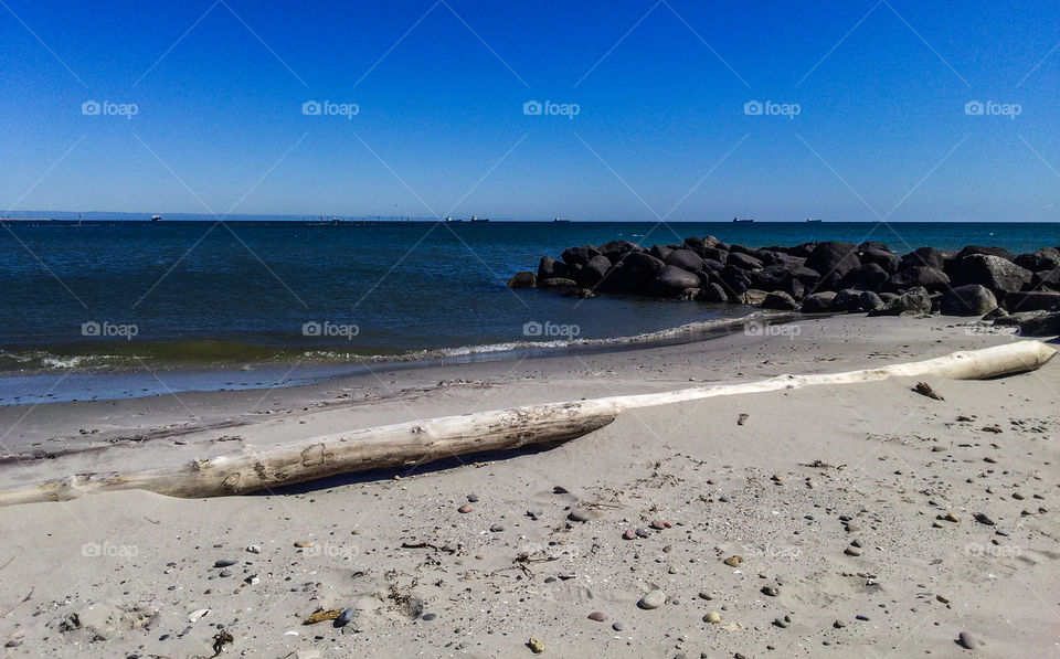 Ships on the baltic sea