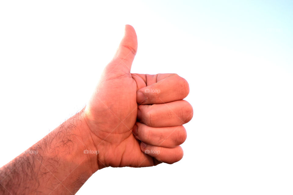 Thumb Up With White Background