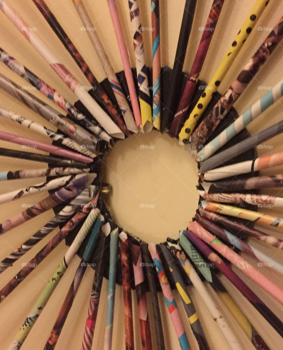 Unique rolled magazine Cirlcular Design