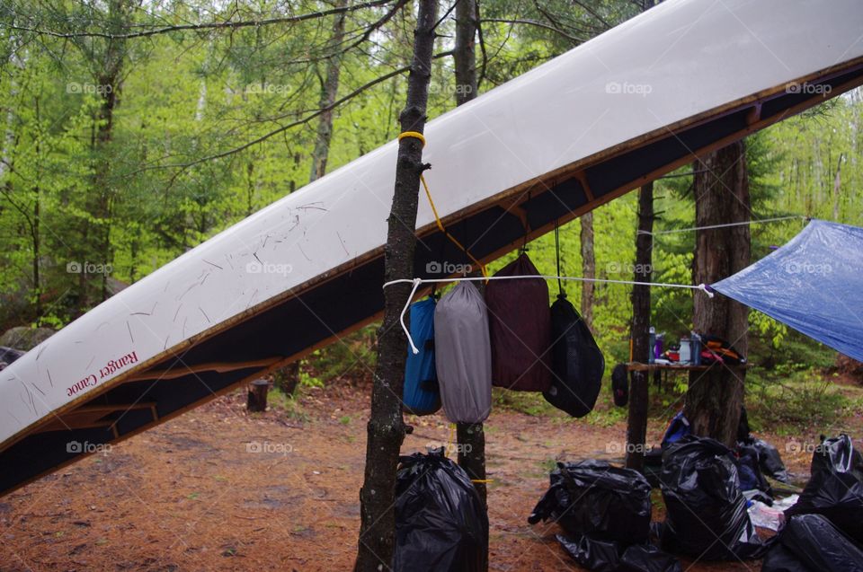 Canoe trip campsite