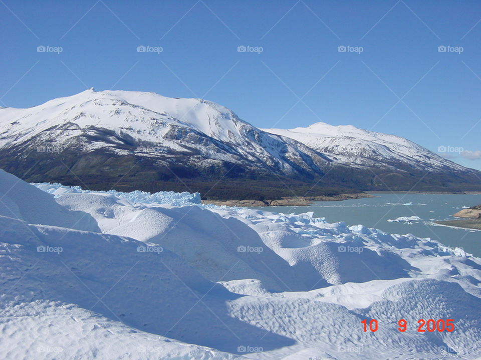 on the Glacier. perito moreno. patagonia. argentina