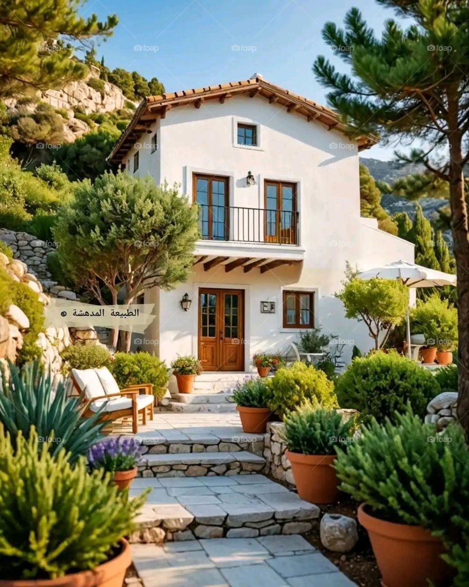 Glory be to God, the magnificent and picturesque view and the natural green trees are a view that is nothing more wonderful than it