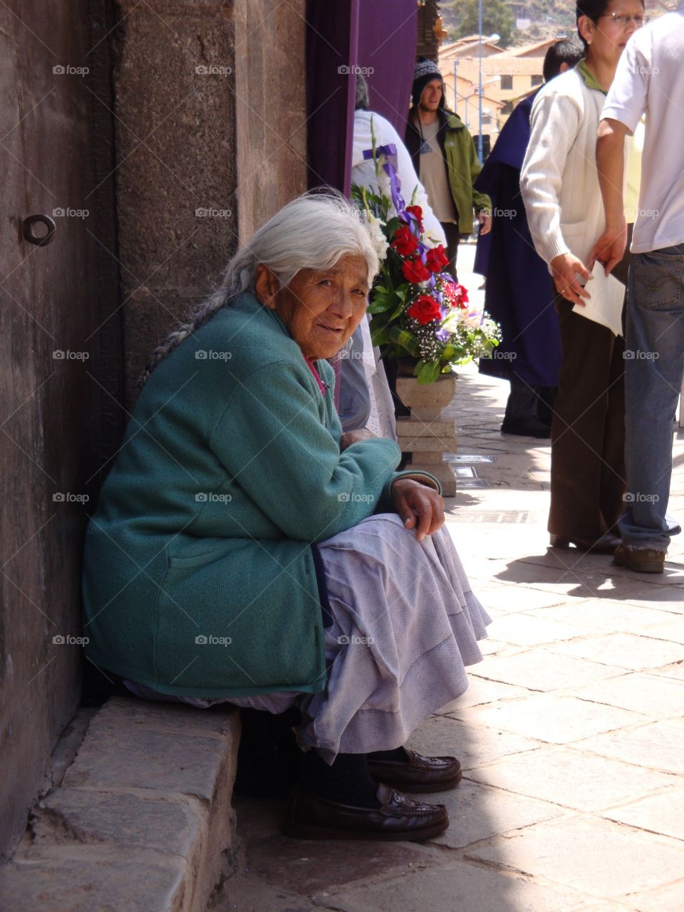 Peruvian elderly woman 