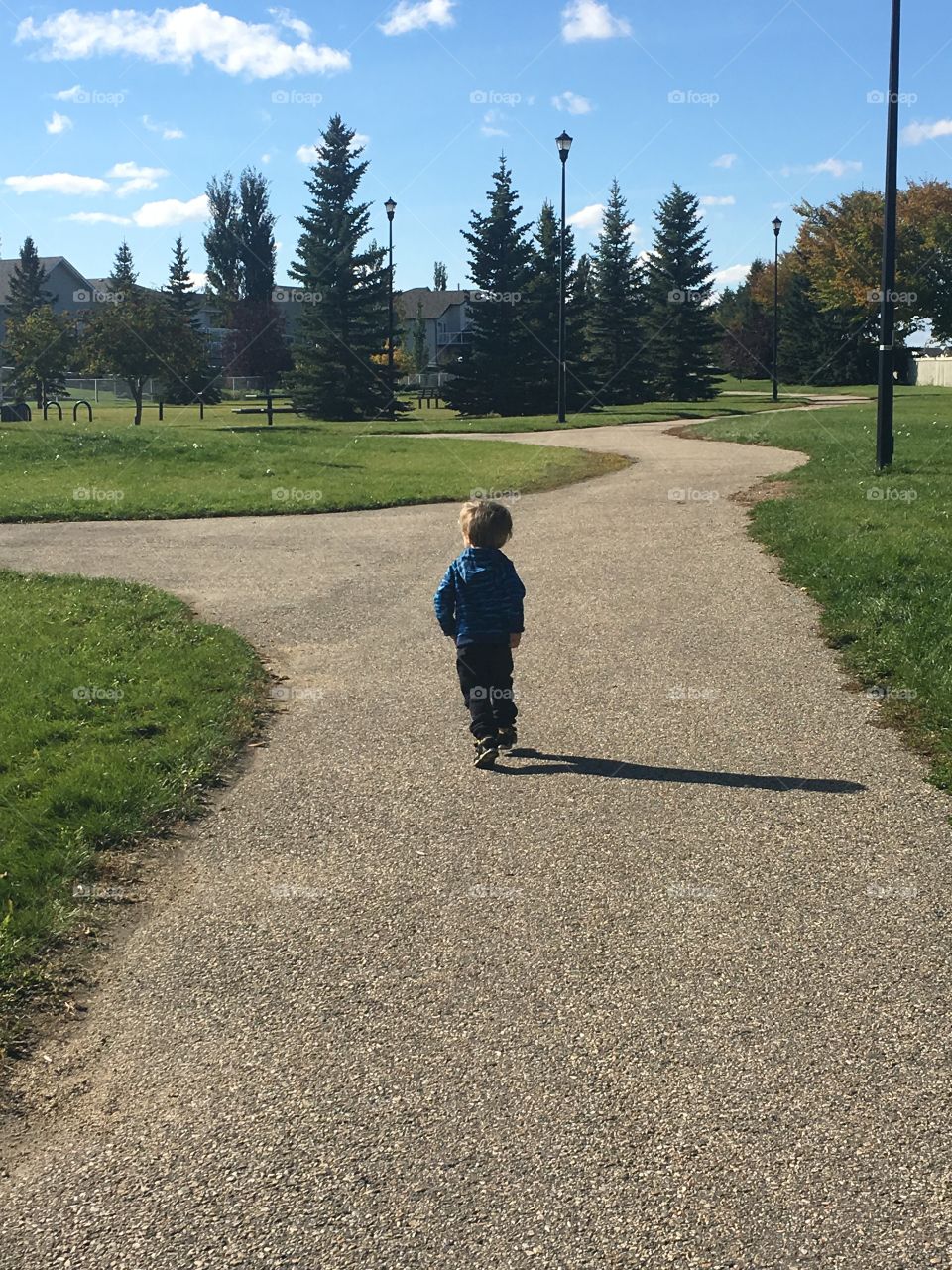 Walking to the park 
